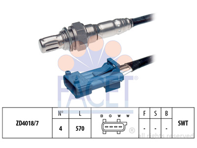 Lambda zonde Delphi PSA 4 vadu ES20308-12B1 ES20308-12B1 OE 1628.70